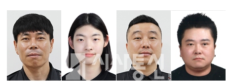 ▲ 왼쪽부터 조영래, 권효경, 김동훈, 김건완 선수